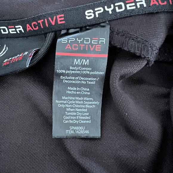 Spyder Mens Active ProWeb Athletic Jacket Black Size‎ Medium Gym Outdoors Casual - Picture 5 of 6